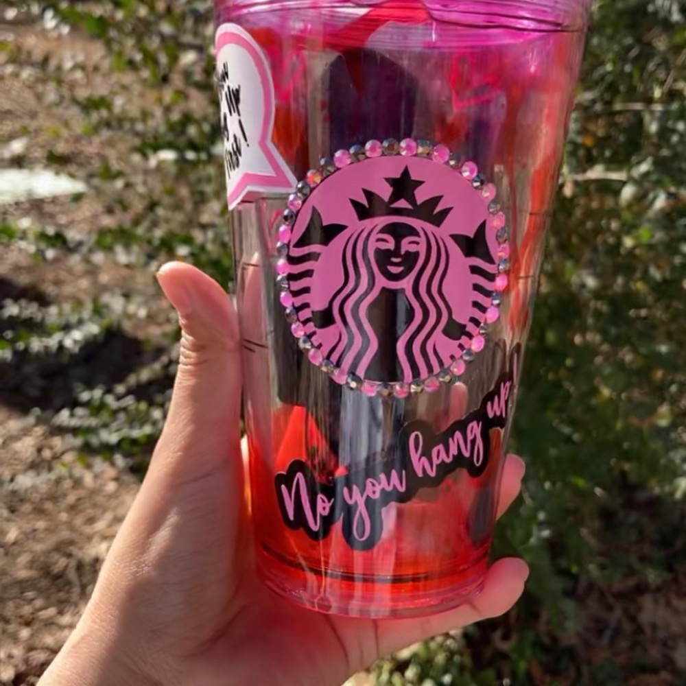 Starbucks custom Ghostface blood drip tumbler
